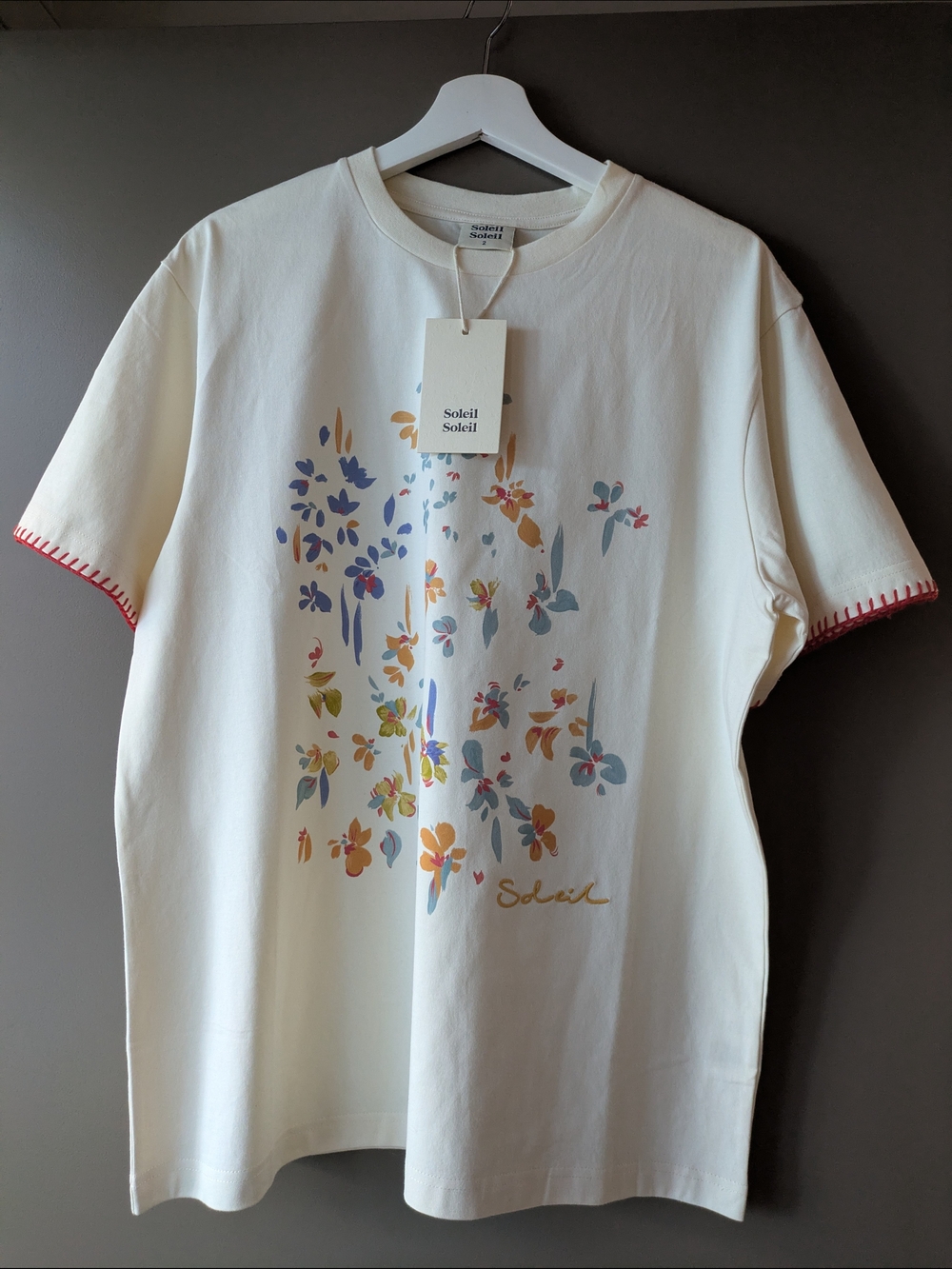 Soleil Oversized Floral Graphic Tee | Luxe Organic Cotton Vintage-Feel T-Shirt